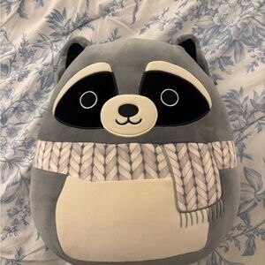 Gray and White Raccoon Squishmallow